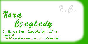 nora czegledy business card